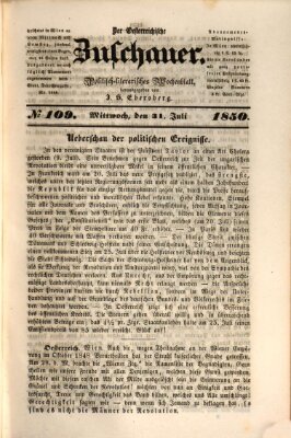 Österreichischer Zuschauer (Wiener Zuschauer) Mittwoch 31. Juli 1850