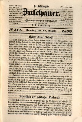 Österreichischer Zuschauer (Wiener Zuschauer) Samstag 17. August 1850