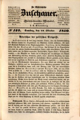 Österreichischer Zuschauer (Wiener Zuschauer) Samstag 19. Oktober 1850