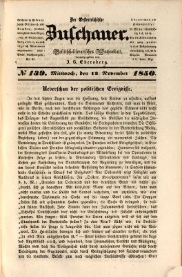 Österreichischer Zuschauer (Wiener Zuschauer) Mittwoch 13. November 1850