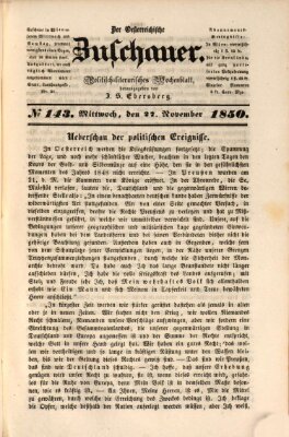 Österreichischer Zuschauer (Wiener Zuschauer) Mittwoch 27. November 1850