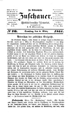 Österreichischer Zuschauer (Wiener Zuschauer) Samstag 8. März 1851