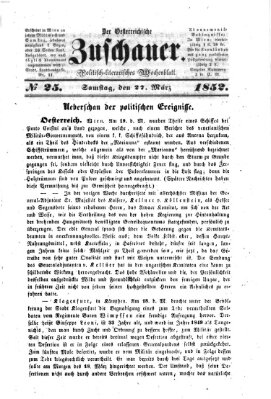 Österreichischer Zuschauer (Wiener Zuschauer) Samstag 27. März 1852