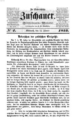 Österreichischer Zuschauer (Wiener Zuschauer) Mittwoch 12. Januar 1853