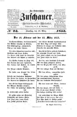 Österreichischer Zuschauer (Wiener Zuschauer) Samstag 19. März 1853