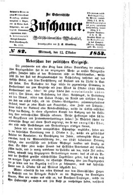 Österreichischer Zuschauer (Wiener Zuschauer) Mittwoch 12. Oktober 1853