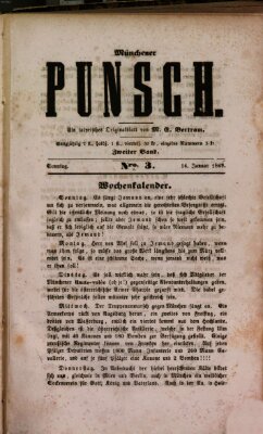 Münchener Punsch Sonntag 14. Januar 1849