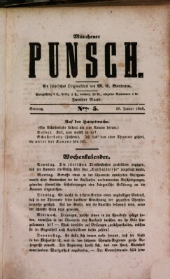 Münchener Punsch Sonntag 28. Januar 1849