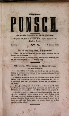 Münchener Punsch Sonntag 4. Februar 1849