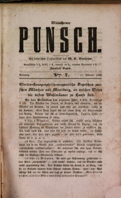 Münchener Punsch Sonntag 11. Februar 1849