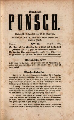 Münchener Punsch Sonntag 18. Februar 1849