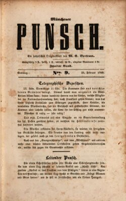 Münchener Punsch Sonntag 25. Februar 1849