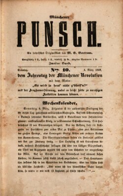 Münchener Punsch Sonntag 4. März 1849