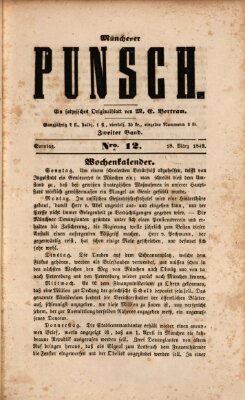 Münchener Punsch Sonntag 18. März 1849