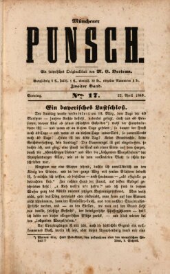 Münchener Punsch Sonntag 22. April 1849