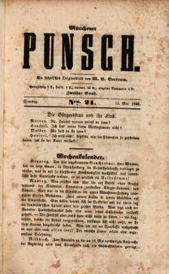 Münchener Punsch Sonntag 13. Mai 1849