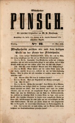 Münchener Punsch Sonntag 27. Mai 1849