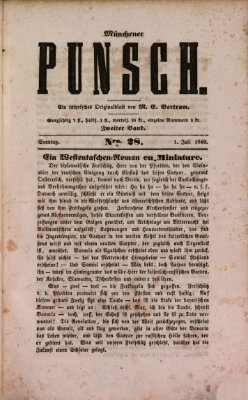 Münchener Punsch Sonntag 1. Juli 1849