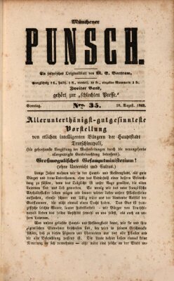 Münchener Punsch Sonntag 19. August 1849