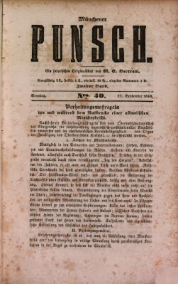 Münchener Punsch Sonntag 23. September 1849