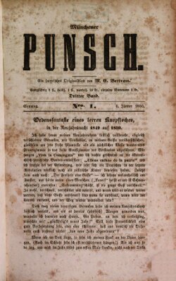 Münchener Punsch Sonntag 6. Januar 1850