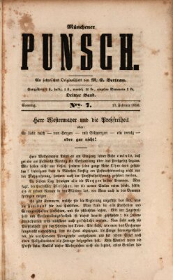 Münchener Punsch Sonntag 17. Februar 1850