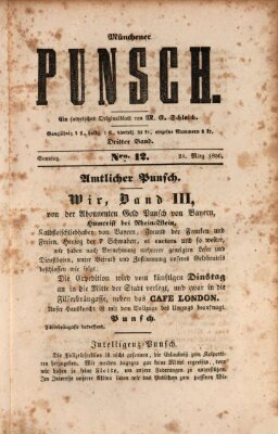 Münchener Punsch Sonntag 24. März 1850