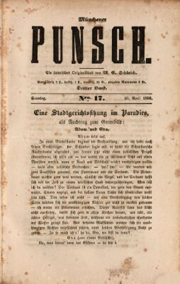 Münchener Punsch Sonntag 28. April 1850