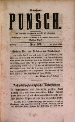 Münchener Punsch Sonntag 15. September 1850