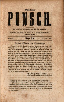 Münchener Punsch Sonntag 22. September 1850