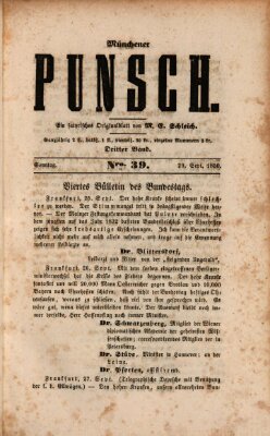 Münchener Punsch Sonntag 29. September 1850