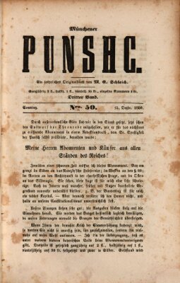 Münchener Punsch Sonntag 15. Dezember 1850