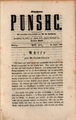 Münchener Punsch Sonntag 22. Dezember 1850