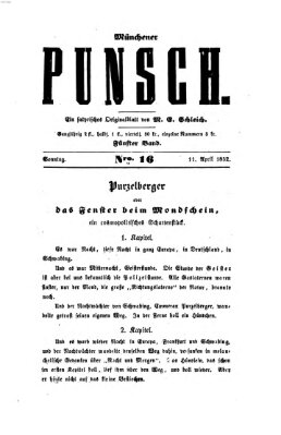 Münchener Punsch Sonntag 11. April 1852