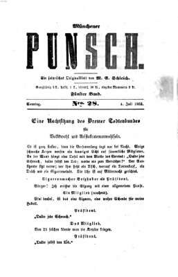 Münchener Punsch Sonntag 4. Juli 1852