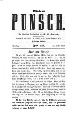 Münchener Punsch Sonntag 10. Oktober 1852