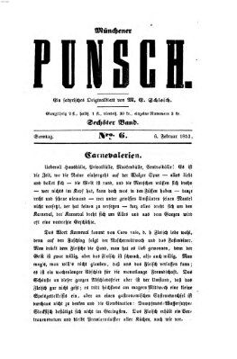 Münchener Punsch Sonntag 6. Februar 1853