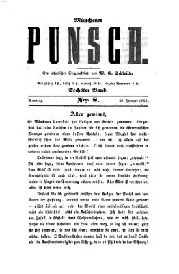 Münchener Punsch Sonntag 20. Februar 1853