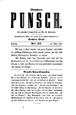 Münchener Punsch Sonntag 20. März 1853