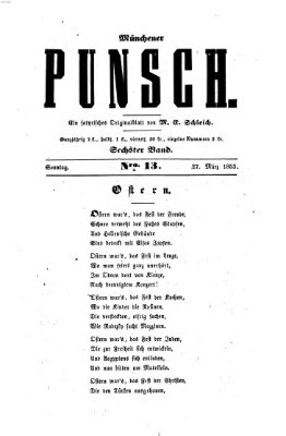 Münchener Punsch Sonntag 27. März 1853