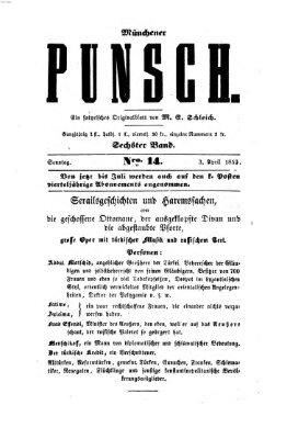 Münchener Punsch Sonntag 3. April 1853