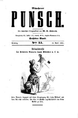 Münchener Punsch Sonntag 10. April 1853