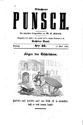 Münchener Punsch Sonntag 17. April 1853