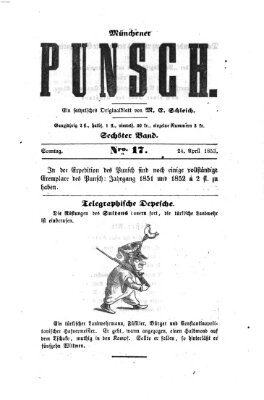 Münchener Punsch Sonntag 24. April 1853