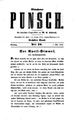 Münchener Punsch Sonntag 1. Mai 1853