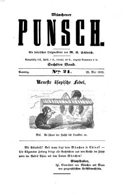 Münchener Punsch Sonntag 22. Mai 1853