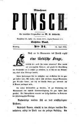 Münchener Punsch Sonntag 12. Juni 1853