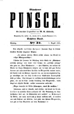 Münchener Punsch Sonntag 7. August 1853