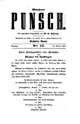 Münchener Punsch Sonntag 20. November 1853