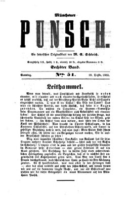 Münchener Punsch Sonntag 18. Dezember 1853